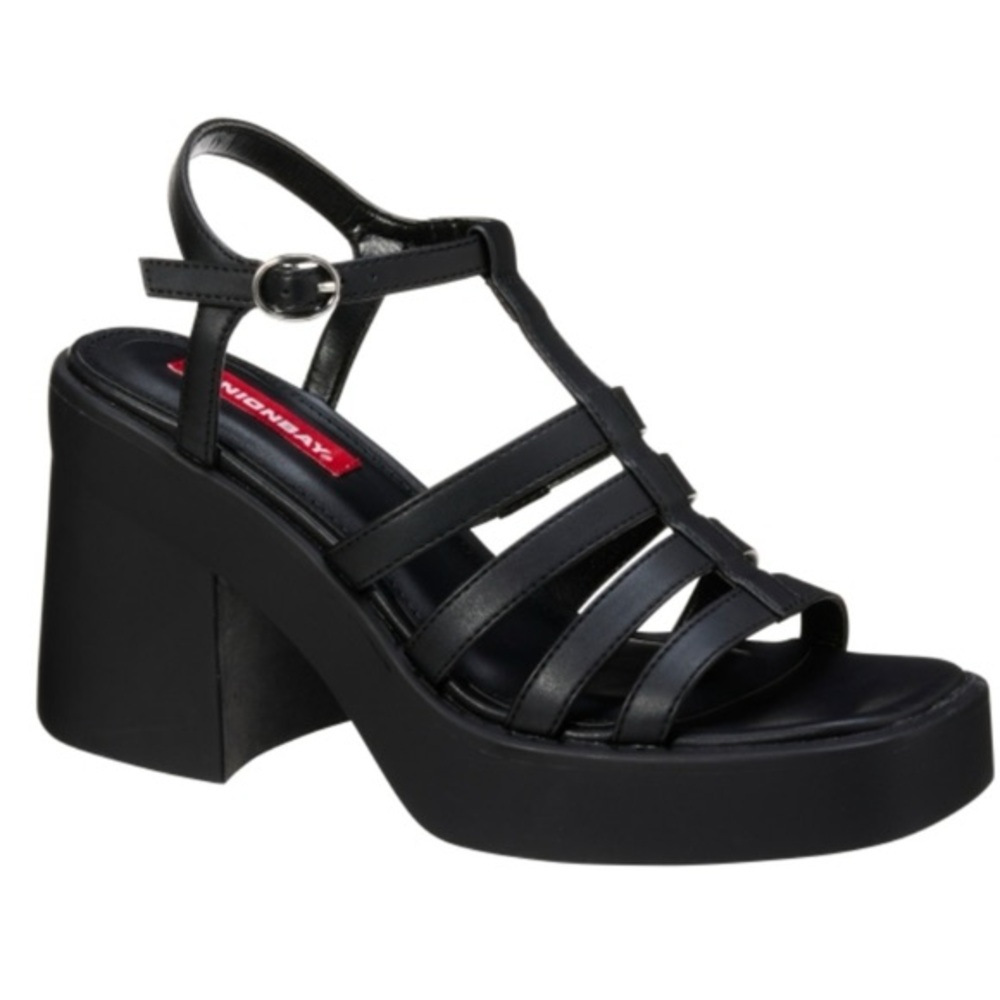 NEW Black Strappy Platform Sandals